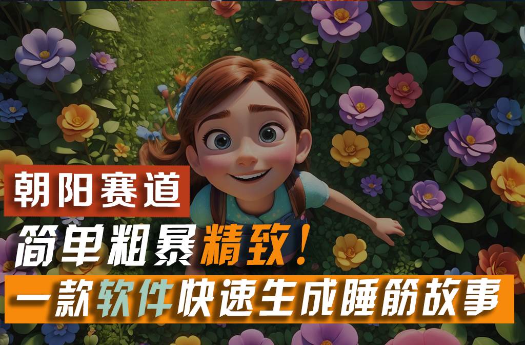 利用一款软件5分钟一条爆款睡前故事，简单粗暴精致！小白月入2w+-墨昀爱搬砖