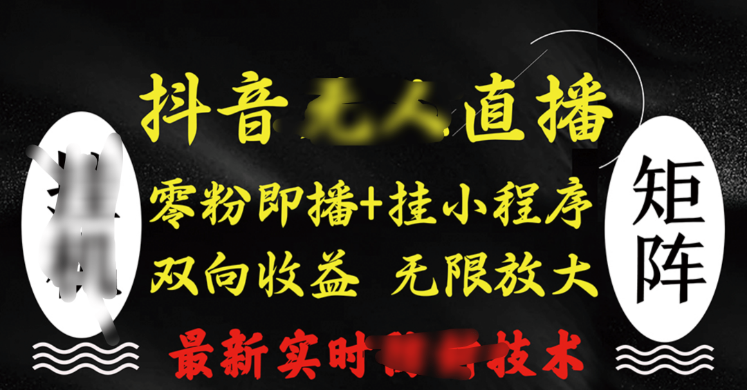 抖音无人直播最新独家玩法，小雪花+撸音浪双向收益，可矩阵放大-墨昀爱搬砖