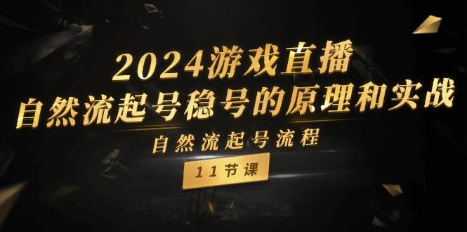 2024游戏直播-自然流起号稳号的原理和实战，自然流起号流程（11节）-墨昀爱搬砖