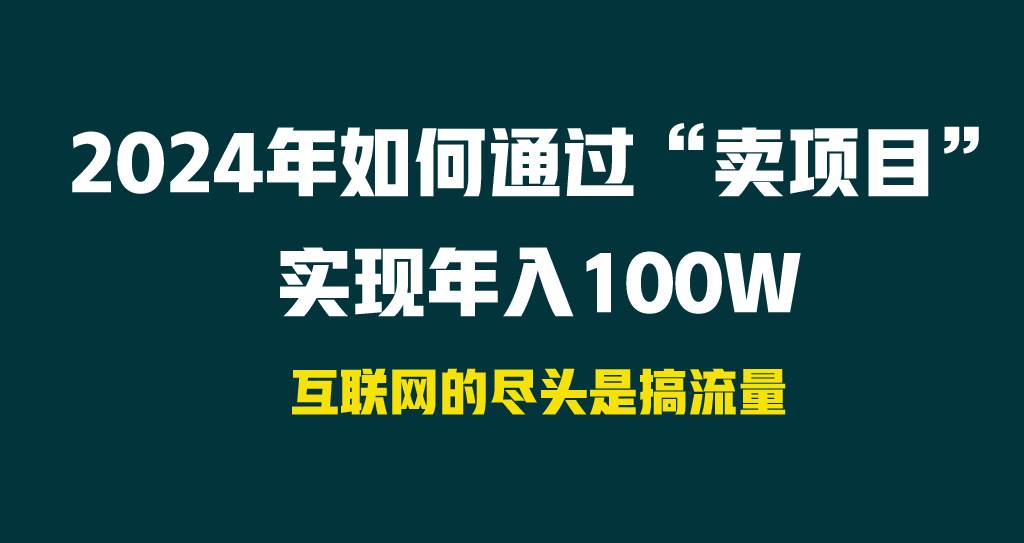 2024年如何通过“卖项目”实现年入100W-墨昀爱搬砖