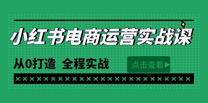 最新小红书·电商运营实战课，从0打造  全程实战（65节视频课）-墨昀爱搬砖