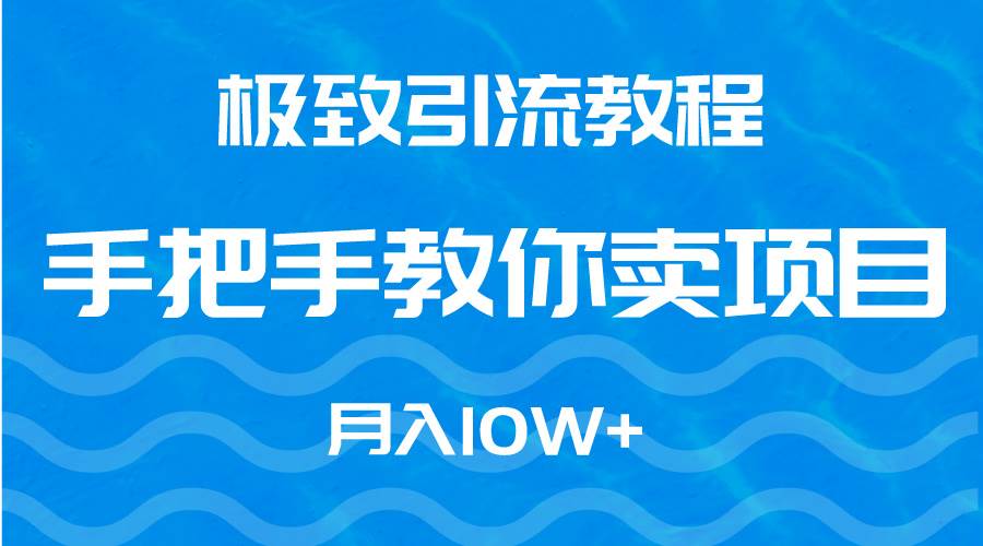 极致引流教程，手把手教你卖项目，月入10W+-墨昀爱搬砖