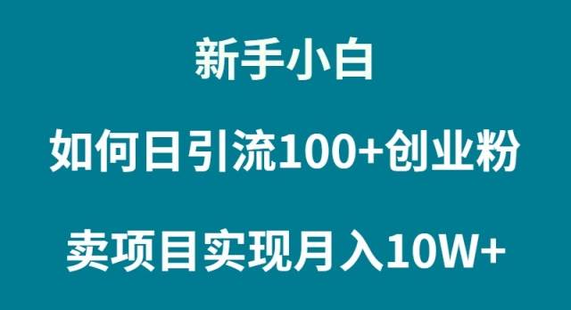 新手小白如何通过卖项目实现月入10W+-墨昀爱搬砖