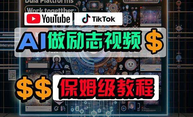 利用AI制作励志视频，在YouTube和TikTok赚钱，小白可做（附工具）-墨昀爱搬砖