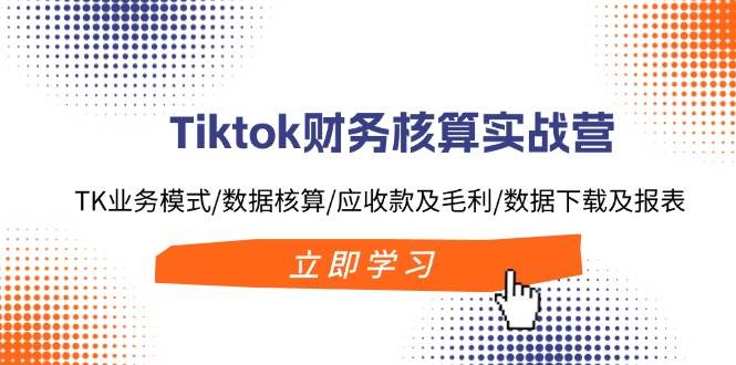 Tiktok财务核算实战营：TK业务模式/数据核算/应收款及毛利/数据下载及报表-墨昀爱搬砖