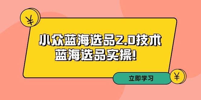 拼多多培训第33期：小众蓝海选品2.0技术-蓝海选品实操！-墨昀爱搬砖