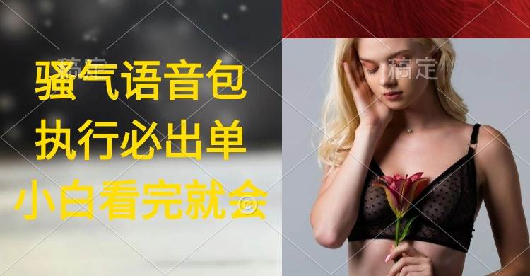 执行就出单，日入2000+，超火骚气语音包，小白看完课程就能马上实操-墨昀爱搬砖