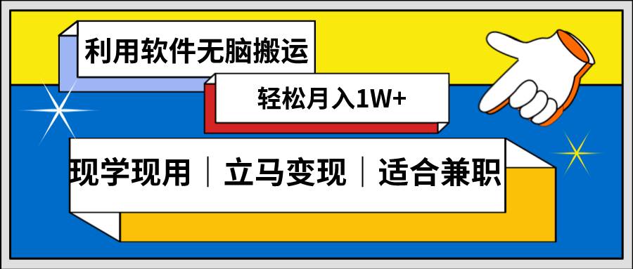 低密度新赛道 视频无脑搬 一天1000+几分钟一条原创视频 零成本零门槛超简单-墨昀爱搬砖
