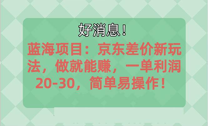 越早知道越能赚到钱的蓝海项目：京东大平台操作，一单利润20-30，简单…-墨昀爱搬砖