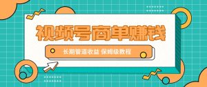 微信视频号商单赚钱项目，发一条短视频赚了9000，长期管道收益，保姆级教程！-墨昀爱搬砖