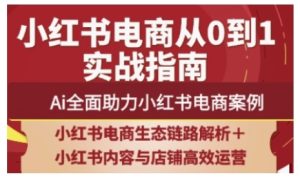 2025小红书电商全链路运营，Ai全面助力小红书电商案例-墨昀爱搬砖