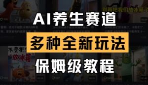 AI养生赛道，多种全新玩法，保姆级教程拆解-墨昀爱搬砖