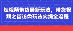 短视频带货最新玩法，带货视频之街访类玩法实操全流程-墨昀爱搬砖