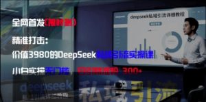 精准打击：价值3980的DeepSeek私域引流实操课，小白实操无门槛，日引精准粉300+-墨昀爱搬砖