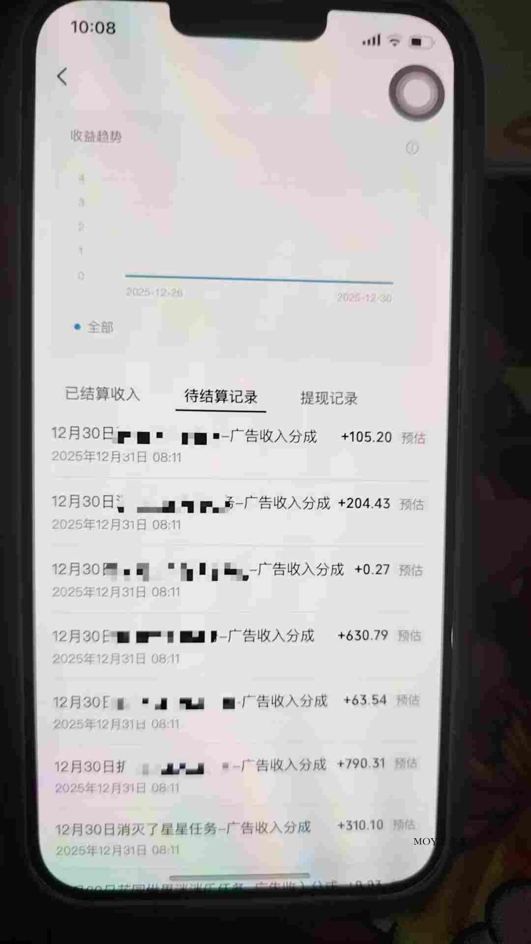 全网首发，视频号撸广告收益，无任何成本，每天操作1个小时即可，收益几十到几张-墨昀爱搬砖