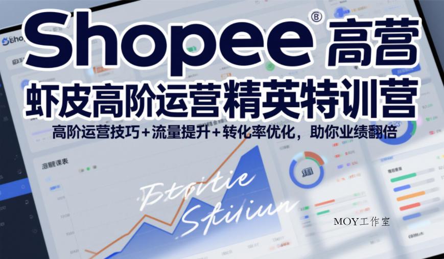 Shopee虾皮高阶运营精英特训营，高阶运营技巧+流量提升+转化率优化，助你业绩翻倍-墨昀爱搬砖