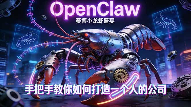 OpenClaw，小龙虾-从产品到爆款的成长之路，手把手教你如何打造一个人的公司-墨昀爱搬砖