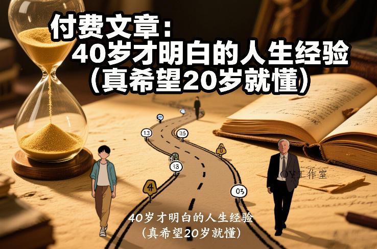 付费文章：40岁才明白的人生经验(真希望20岁就懂)-墨昀爱搬砖