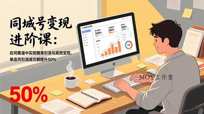 同城号变现进阶课：在同城赛道中实现精准引流与高效变现，单店月引流成交额提升50%-墨昀爱搬砖