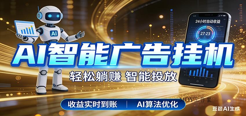 智能广告挂机新时代，利用碎片化时间实现稳定被动收益，AI帮你持续盈利-墨昀爱搬砖