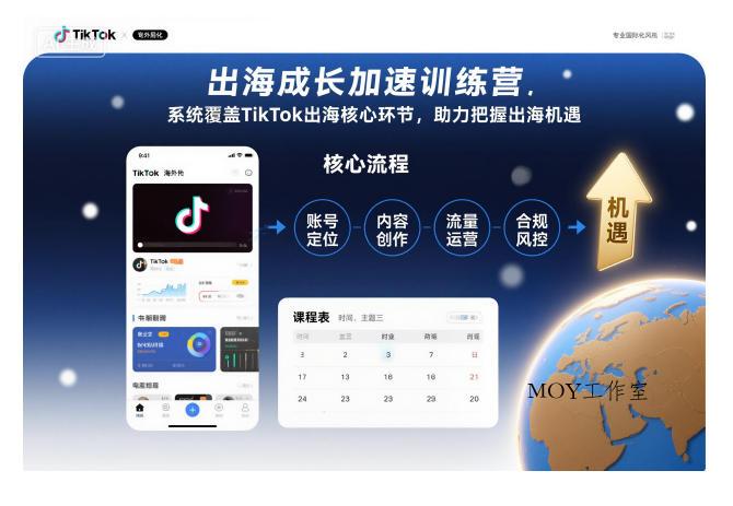 出海成长加速训练营，系统覆盖TikTok出海核心环节，助力把握出海机遇(更新)-墨昀爱搬砖