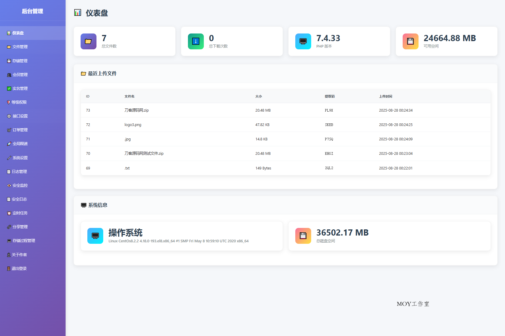 9月更新 临时文件快传系统源码 全开源附教程-墨昀爱搬砖