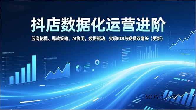 抖店数据化运营进阶，蓝海挖掘、爆款策略、AI协同，数据驱动，实现ROI与规模双增长(更新-墨昀爱搬砖