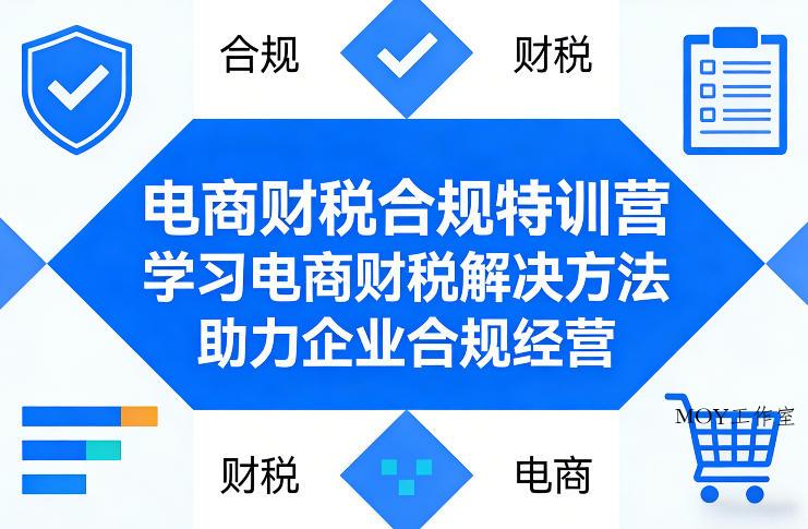 电商财税合规特训营，学习电商财税解决方法，助力企业合规经营-墨昀爱搬砖