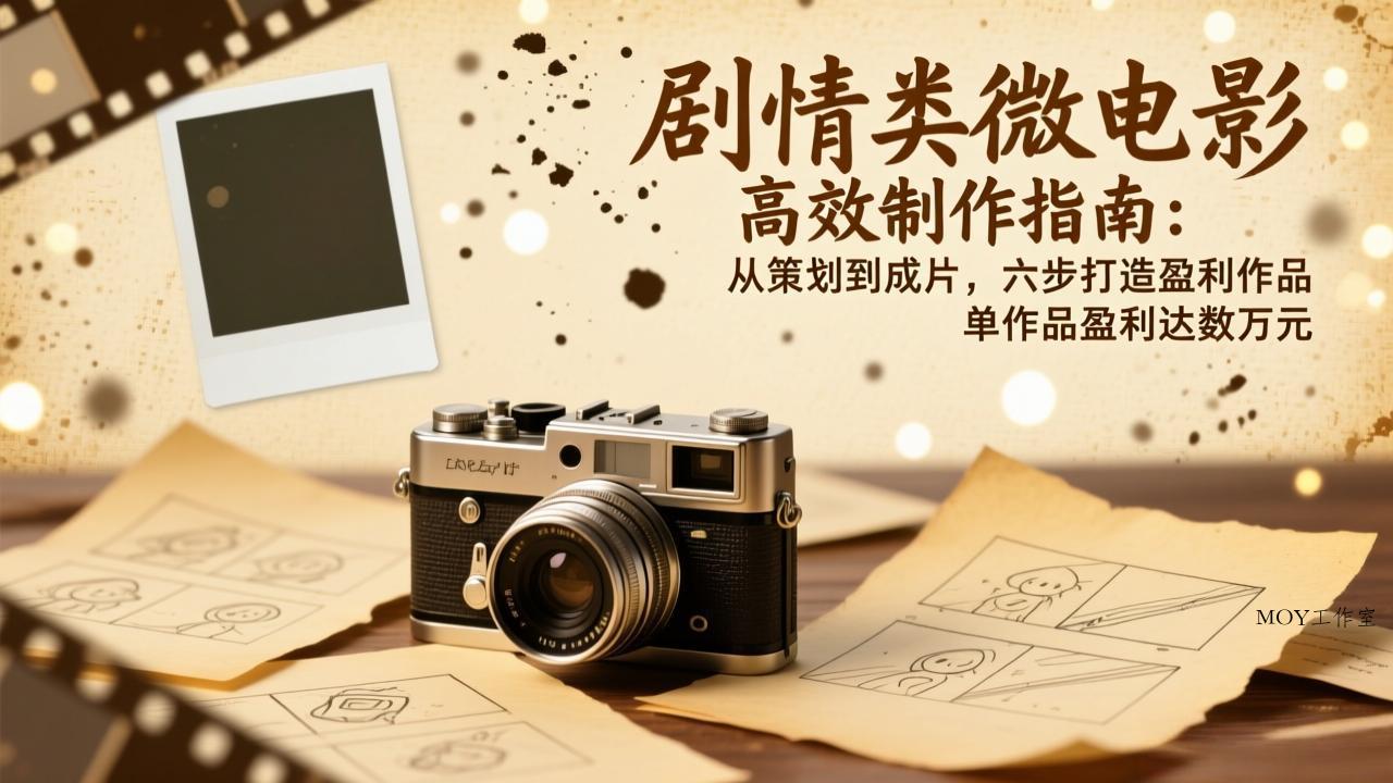 剧情类微电影高效制作指南：从策划到成片，六步打造盈利作品，单作品盈利达数万元-墨昀爱搬砖