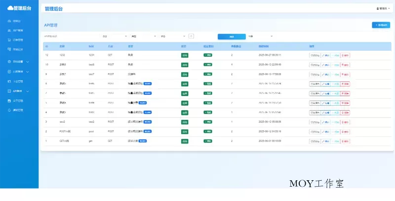 OneAPI(企业级API接口管理系统源码)-墨昀爱搬砖