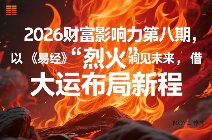 2026财富影响力第八期，以《易经》智慧洞见未来，借“离火”大运布局新程-墨昀爱搬砖
