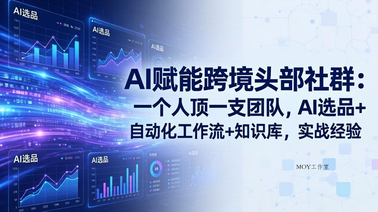 AI赋能跨境头部社群：一个人顶一支团队，AI选品+自动化工作流+知识库，实战经验-更新3月-墨昀爱搬砖