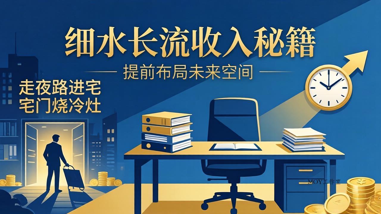 某付费文章：细水长流收入秘籍：走夜路进宅门烧冷灶，提前布局未来空间-墨昀爱搬砖