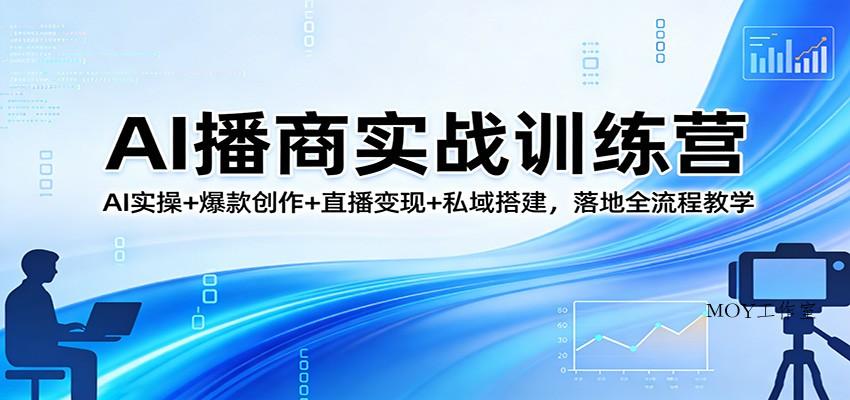 AI播商实战训练营：AI实操+爆款创作+直播变现+私域搭建，落地全流程教学-墨昀爱搬砖