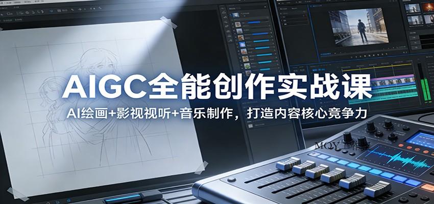 AIGC全能创作实战课：AI绘画+影视视听+音乐制作，打造内容核心竞争力-墨昀爱搬砖