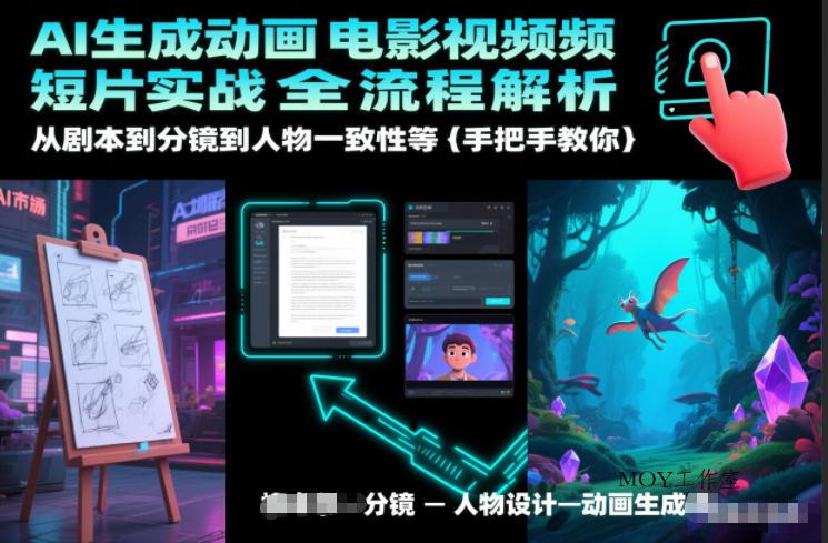 AI生成动画电影视频短片实战全流程解析，从剧本到分镜到人物一致性等手把手教你-墨昀爱搬砖