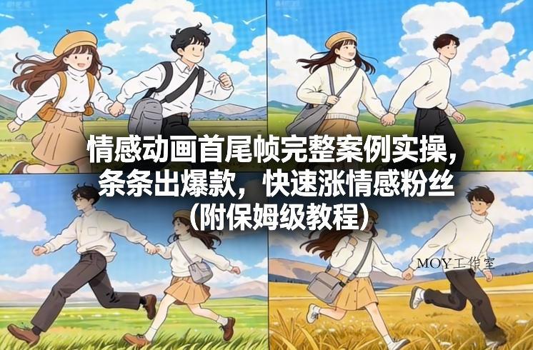 情感动画首尾帧完整案例实操，条条出爆款，快速涨情感粉丝(附保姆级教程)-墨昀爱搬砖