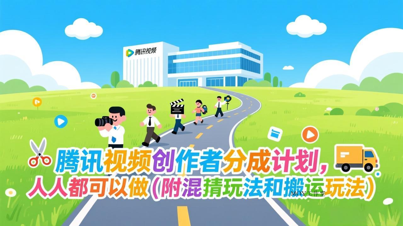 腾讯视频创作者分成计划，人人都可以做(附混剪玩法和搬运玩法-墨昀爱搬砖