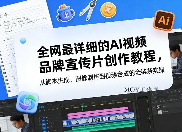 全网最详细的AI视频品牌宣传片创作教程，从脚本生成、图像制作到视频合成的全链条实操-墨昀爱搬砖