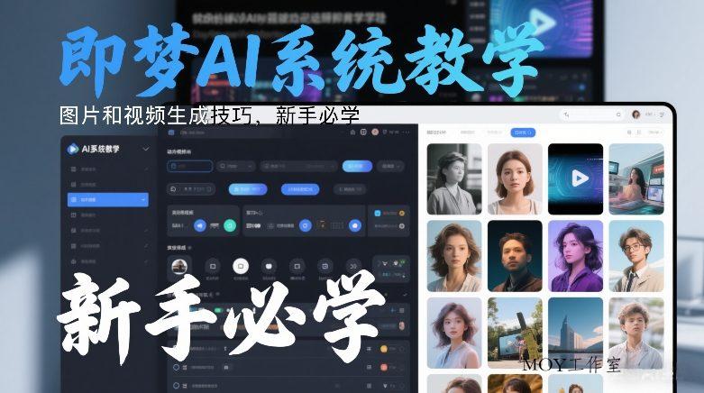 即梦AI系统教学，图片和视频生成技巧，新手必学-墨昀爱搬砖