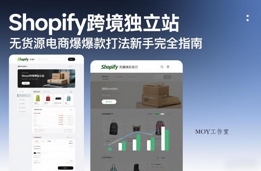 Shopify跨境独立站无货源电商爆款打法新手完全指南-墨昀爱搬砖