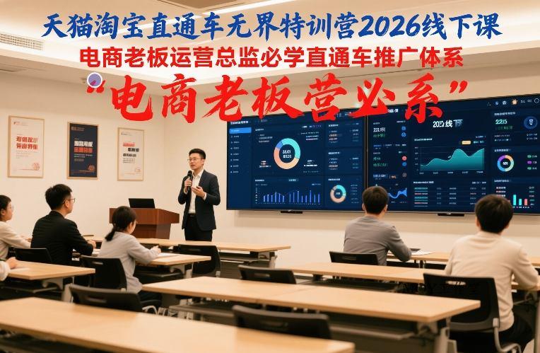 天猫淘宝直通车无界特训营2026线下课，电商老板运营总监必学直通车推广体系-墨昀爱搬砖