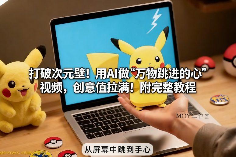 打破次元壁！用AI做【万物跳进手心】视频，创意值拉满！附完整教程-墨昀爱搬砖