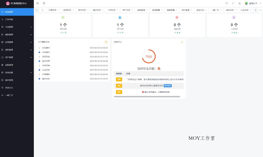 图片[1]-A2822最新SF授权系统源码 多应用综合验证系统 全开源无加密v5.2版本-柠檬源码网
