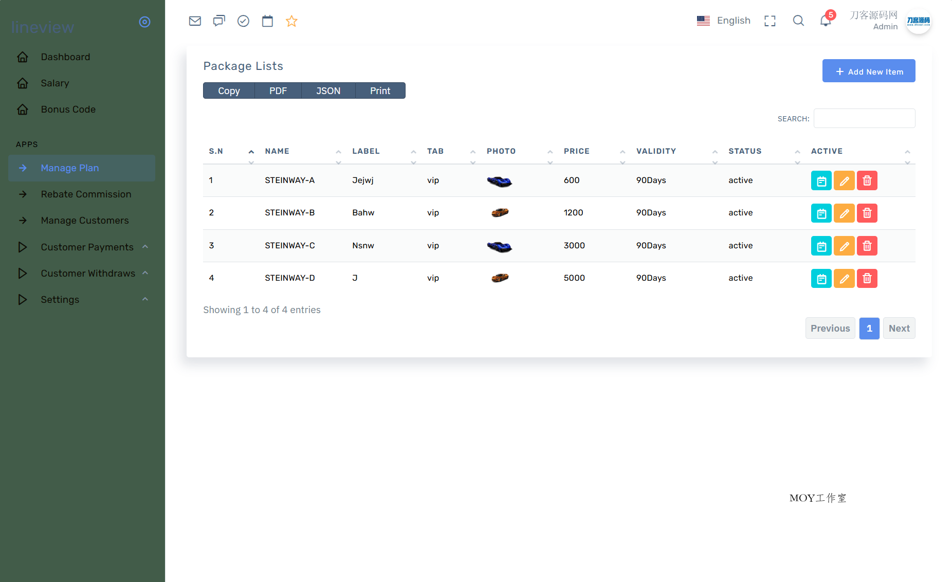 lineview海外汽车投资理财源码/前端html+后端PHP-墨昀爱搬砖