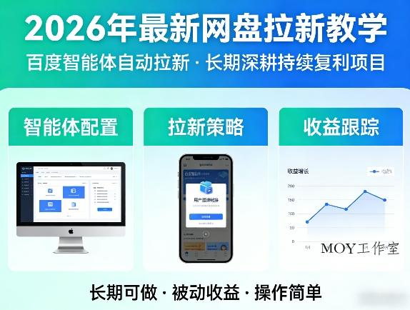 2026年最新网盘拉新教学(百度智能体自动拉新),一个可以长期深耕、持续复利的项目-墨昀爱搬砖