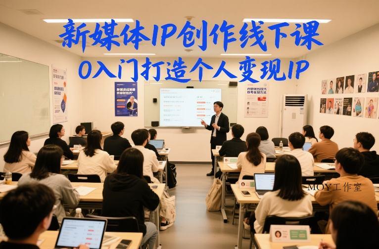 新媒体IP创作线下课，0入门打造个人变现IP-墨昀爱搬砖
