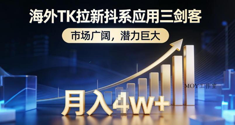 海外TK拉新抖系应用三剑客，市场广阔，潜力巨大，月入1w+-墨昀爱搬砖