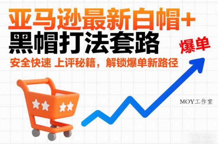 亚马逊最新白帽+黑帽打法套路，安全快速上评秘籍，解锁爆单新路径-墨昀爱搬砖