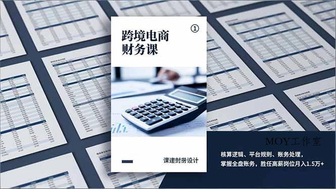 跨境电商财务课，核算逻辑、平台规则、账务处理，掌握全盘账务，胜任高薪岗位月入1.5万+-墨昀爱搬砖